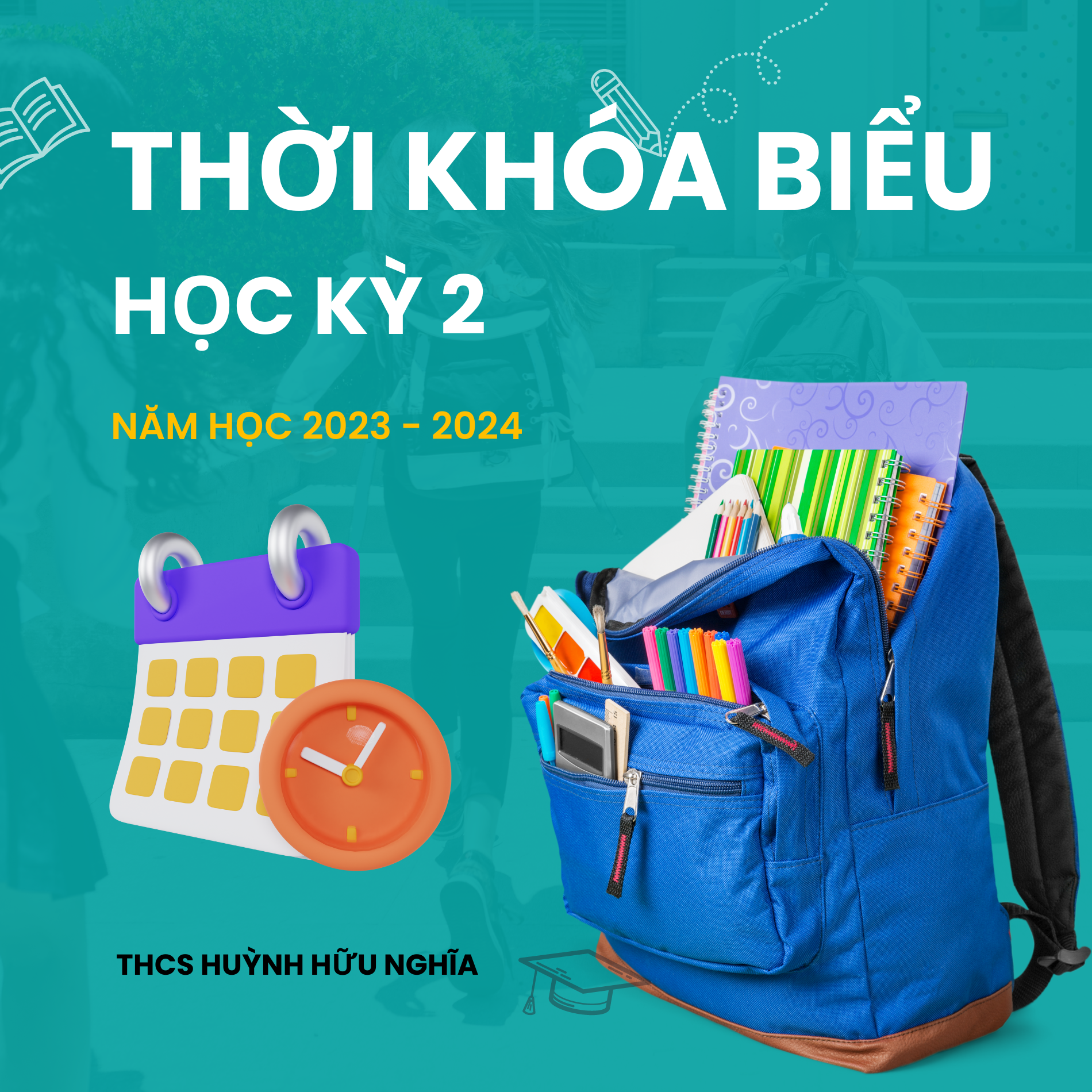 Thời khóa biểu học kỳ 2 năm học 2023 - 2024